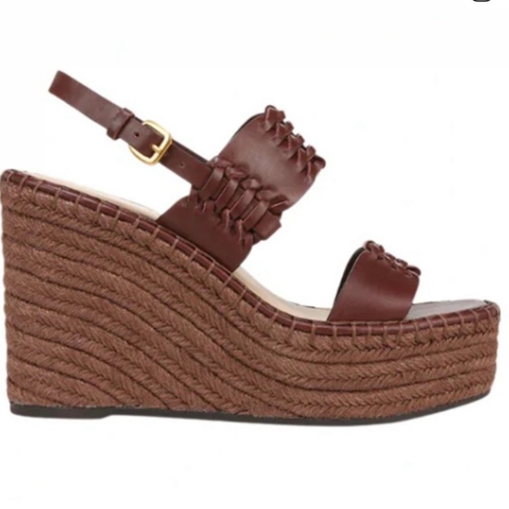 Veronica Beard Dark Brown Wedge Sandals